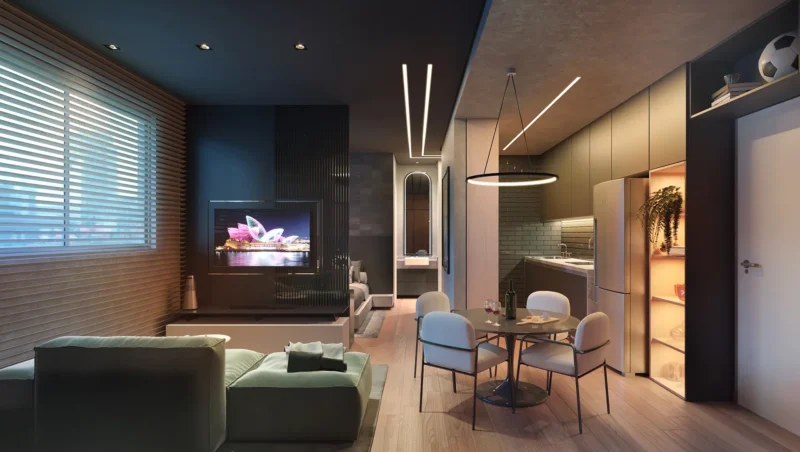 Alinea Contorno Studios 1 e 2 quartos tecnologia HOUSI®