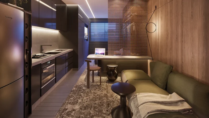 Alinea Contorno Studios 1 e 2 quartos tecnologia HOUSI®