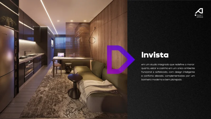 Alinea Contorno Studios 1 e 2 quartos tecnologia HOUSI®